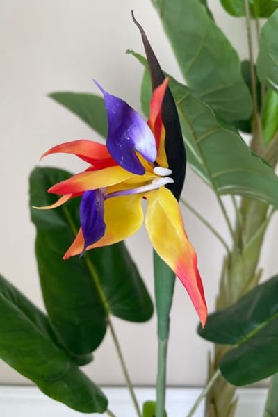 Yapay Bitki Çiçekli Starliçe Metal Saksılı Antrasit Gold