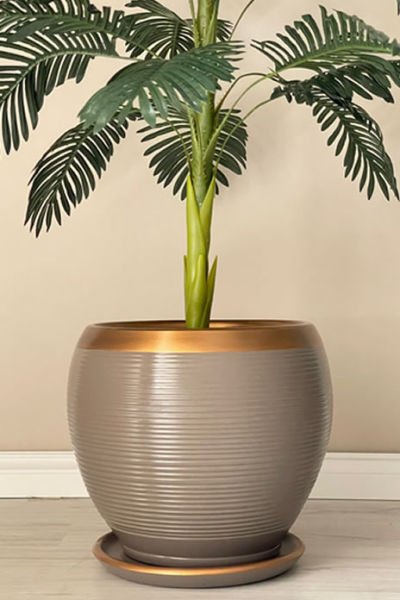 Küre Saksı-Çizgili Vizon Gold