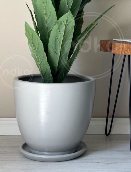 40 Litre Büyük Boy Klasik Saksı Tabaklı Yükseklik 38cm Çap 40cm
