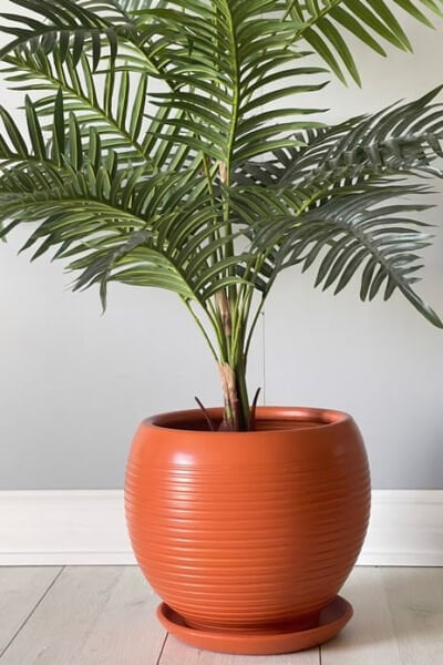 Küre Saksı Çizgili- Kiremit