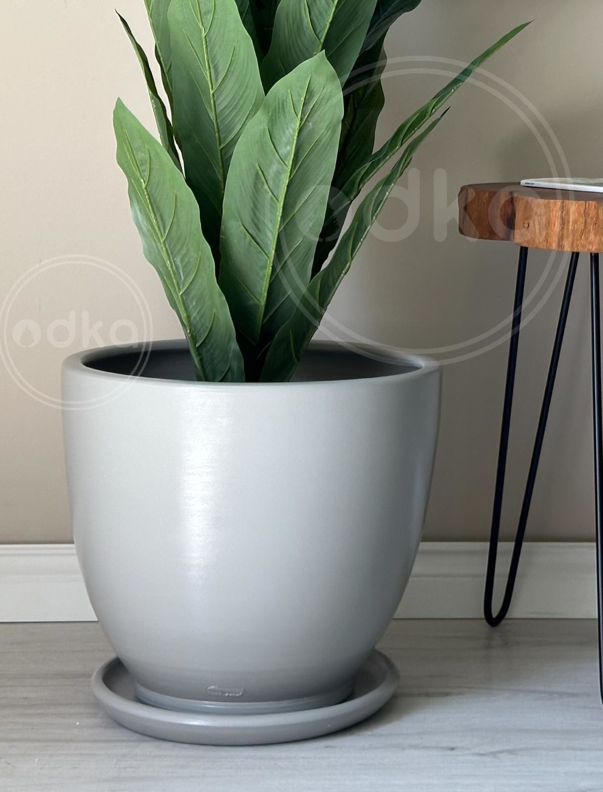 60 Litre Büyük Boy Klasik Saksı Tabaklı Yükseklik 46cm Çap 46cm