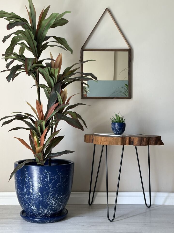 Mia Seri Klasik Saksı Tabaklı Yükseklik 38cm Çap 40cm