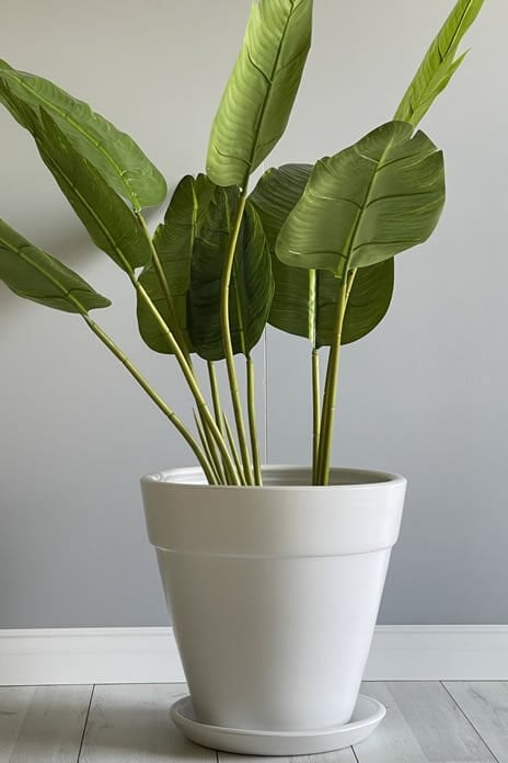 Kalın Dudaklı Konik Saksı Tabaklı Yükseklik:30cm Çap:32cm