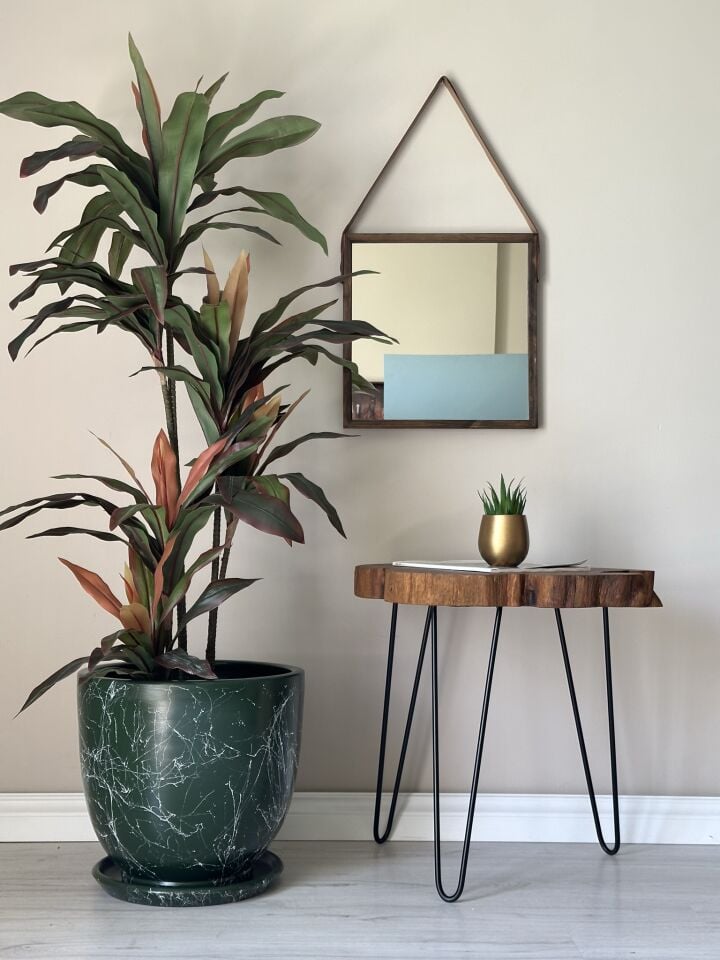 Mia Seri Klasik Saksı Tabaklı Yükseklik 38cm Çap 40cm