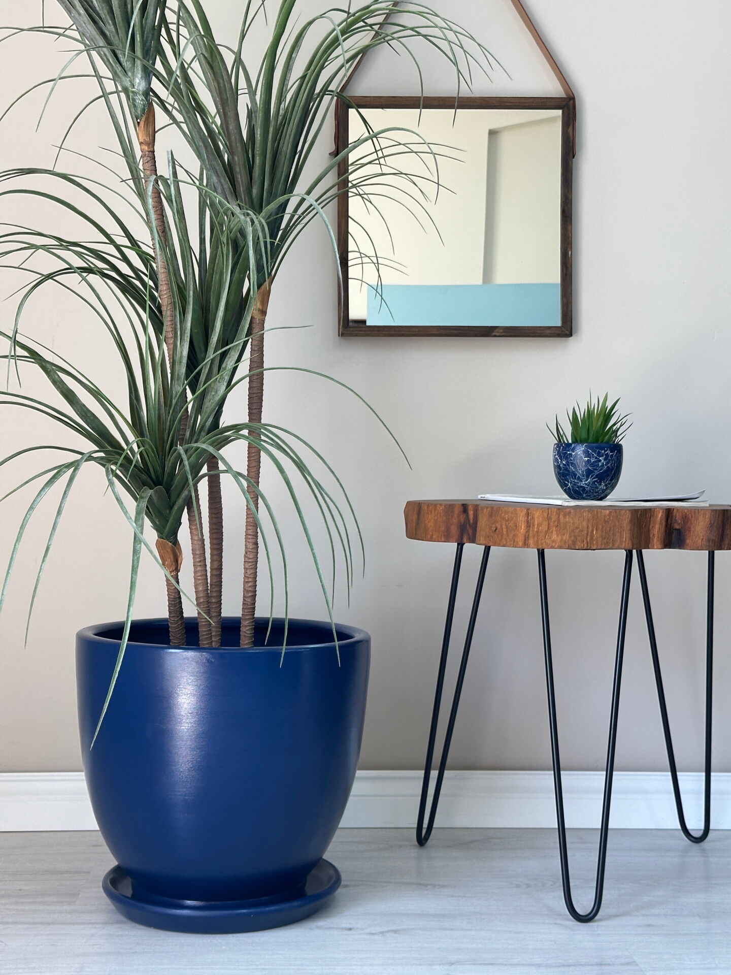 Klasik Saksı Tabaklı-Gece Mavisi