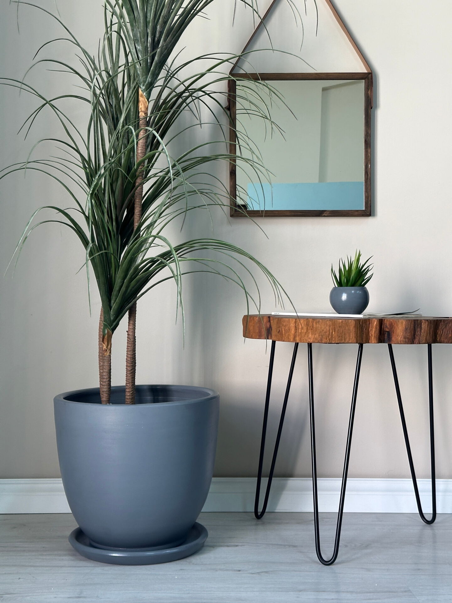 Klasik Saksı Tabaklı-Koyu Füme