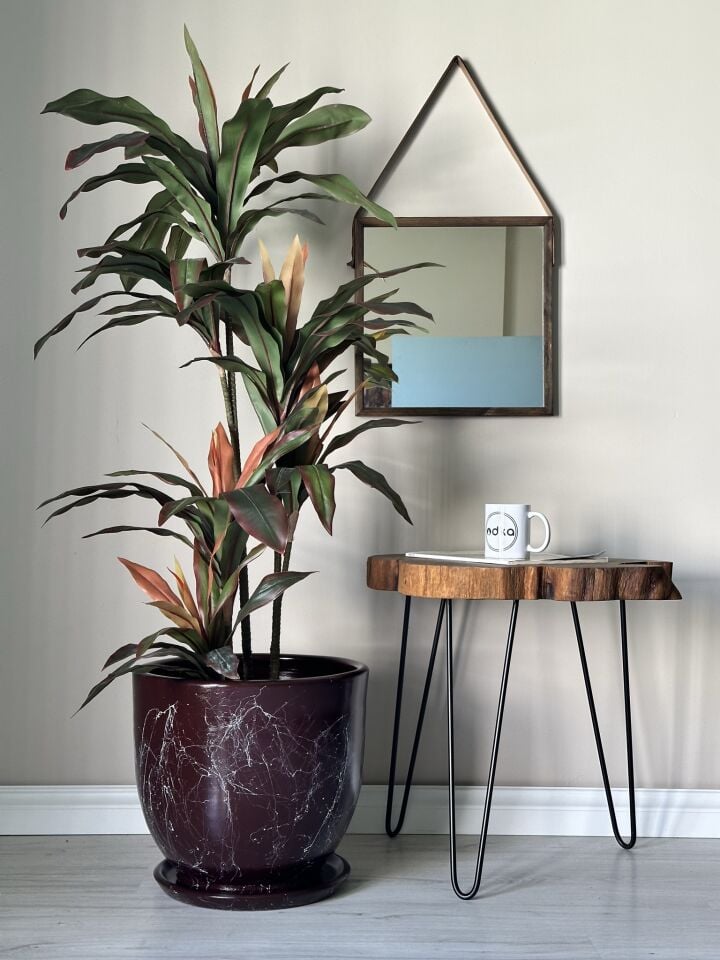 Mia Seri Klasik Saksı Tabaklı Yükseklik 38cm Çap 40cm