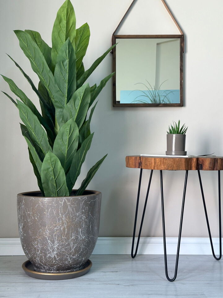 Lily Klasik Saksı Tabaklı Yükseklik 30cm Çap 32cm