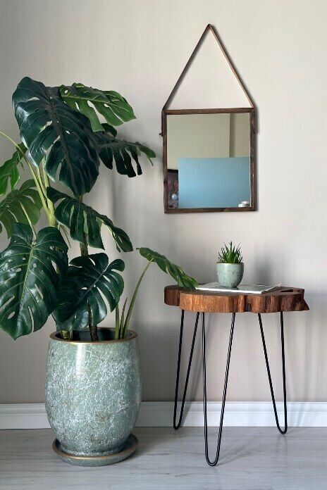 Armut Saksı Tabaklı Yükseklik:28cm Çap:28cm Mint Yeşili-Beyaz-Gold