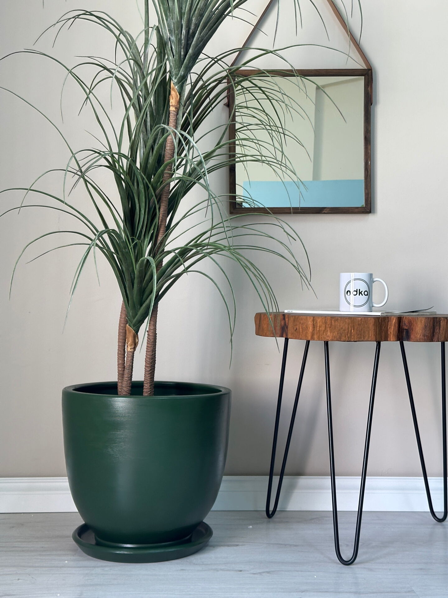 Klasik Saksı Tabaklı-Koyu Yeşil