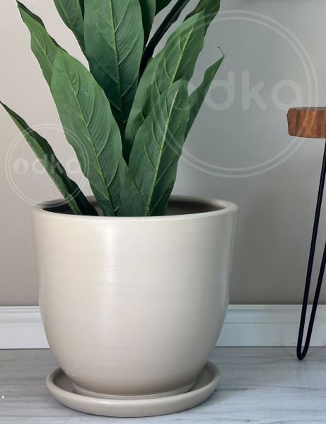 10 Lt Saksı Klasik Saksı Tabaklı Yükseklik 23cm Çap 25cm
