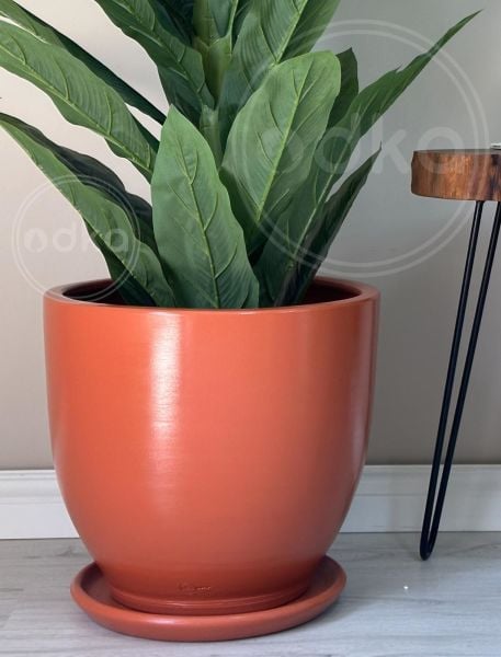 60 Litre Büyük Boy Klasik Saksı Tabaklı Yükseklik 46cm Çap 46cm