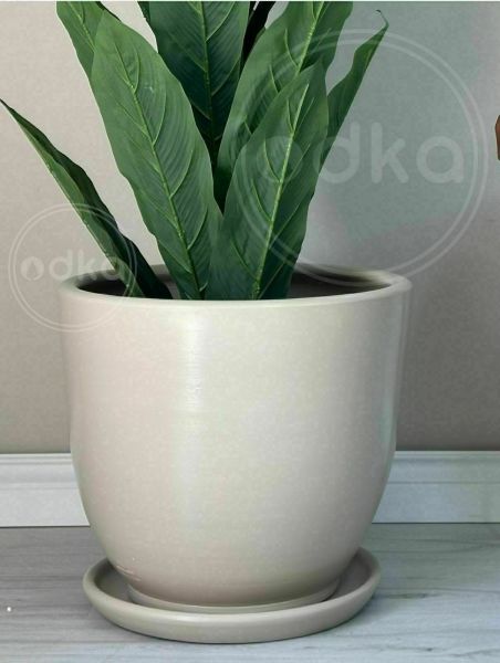 10 Lt Saksı Klasik Saksı Tabaklı Yükseklik 23cm Çap 25cm Taş
